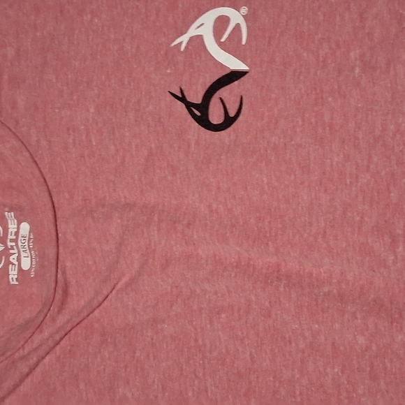 Realtree Heathered Pink Tee with Logo - Picture 6 of 8